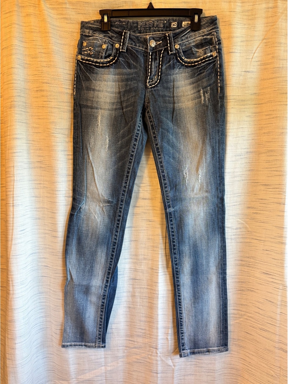 Miss Me Sunny Skinny Blue Denim Jeans Size 30